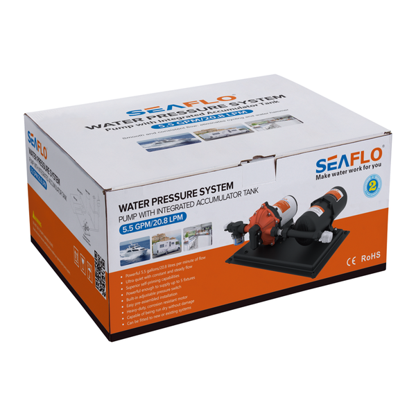 SEAFLO 51 Serie Hochdruck-Wasserdrucksystem mit hohem Durchfluss, 20,8L/min 4,2bar - Seaflo Online Shop