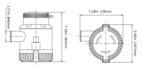 SEAFLO 01 Serie Nicht automatische Bilgepumpen, 3700GPH