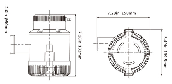 SEAFLO 01 Serie Nicht automatische Bilgepumpen, 4700GPH