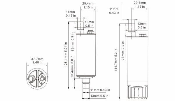 Seaflo 12V,500 GPH Tauch- und Inline-Pumpe 03-Series （SFSP1-G200-03B）