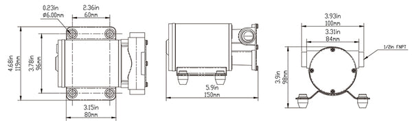 SEAFLO Marine Bilge/Balastpumpe, 12V/24V, 8GPM,Bronze-Pumpenkopf