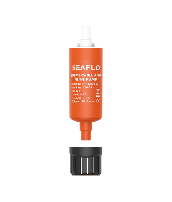 Seaflo 12V,500 GPH Tauch- und Inline-Pumpe 03-Series （SFSP1-G200-03B）