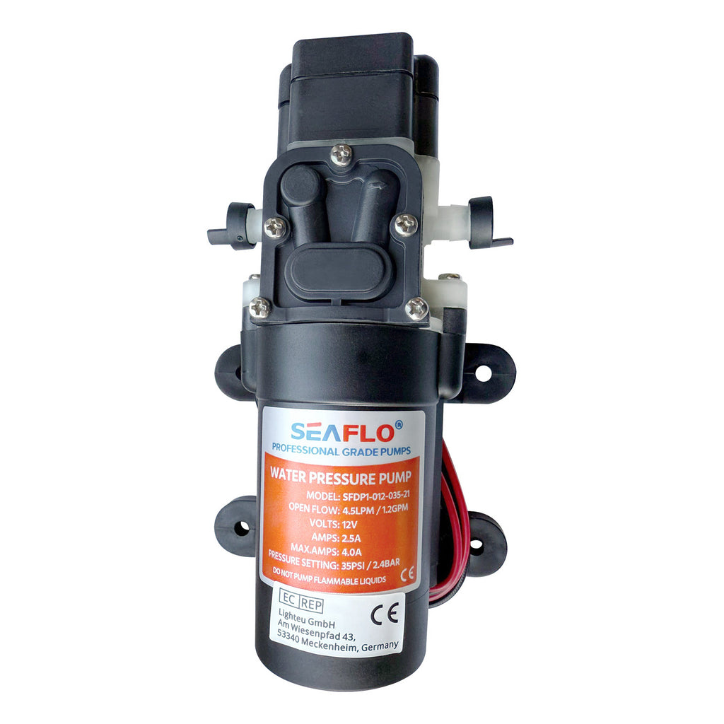 SEAFLO Membranpumpe der Serie 21,  4,3L/min 2,4bar, IP20 Nur im Innenbereich (12 Volt) - Seaflo Online Shop