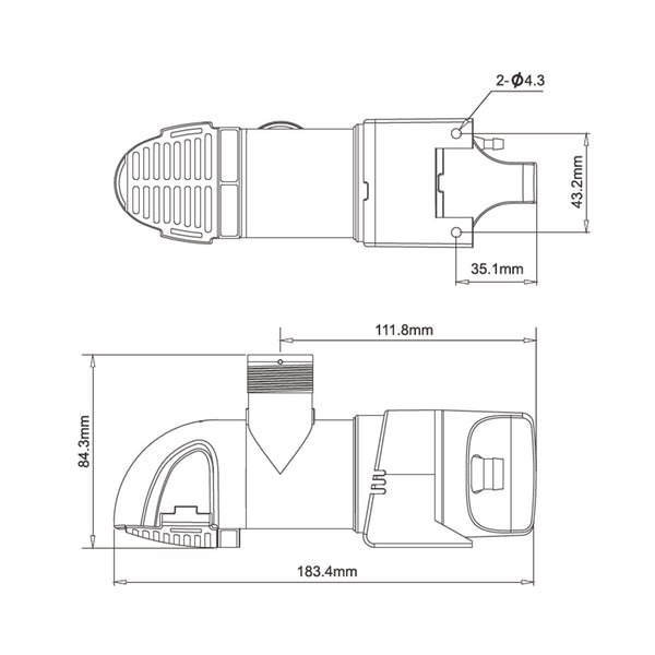 SEAFLO 14B Series Nichtautomatische Niedrigprofil Bilgepumpe, 1100GPH