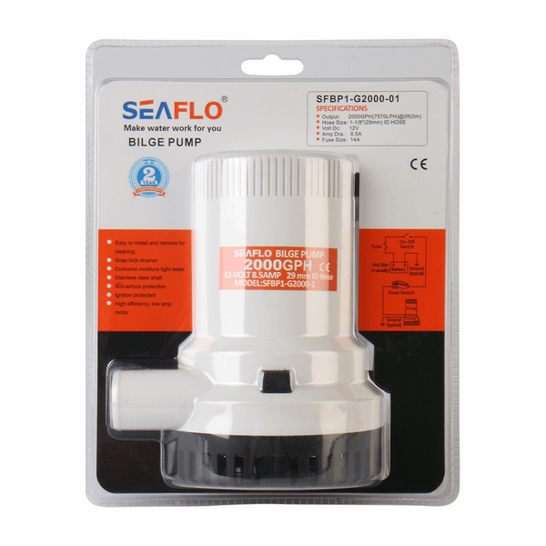 SEAFLO 01 Serie Nicht automatische Bilgepumpen, 2000GPH - Seaflo Online Shop