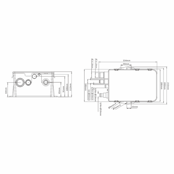 SEAFLO Dusche Sumpf Pumpe System Box Multi Inlet 750GPH, 12V DC - Seaflo Online Shop