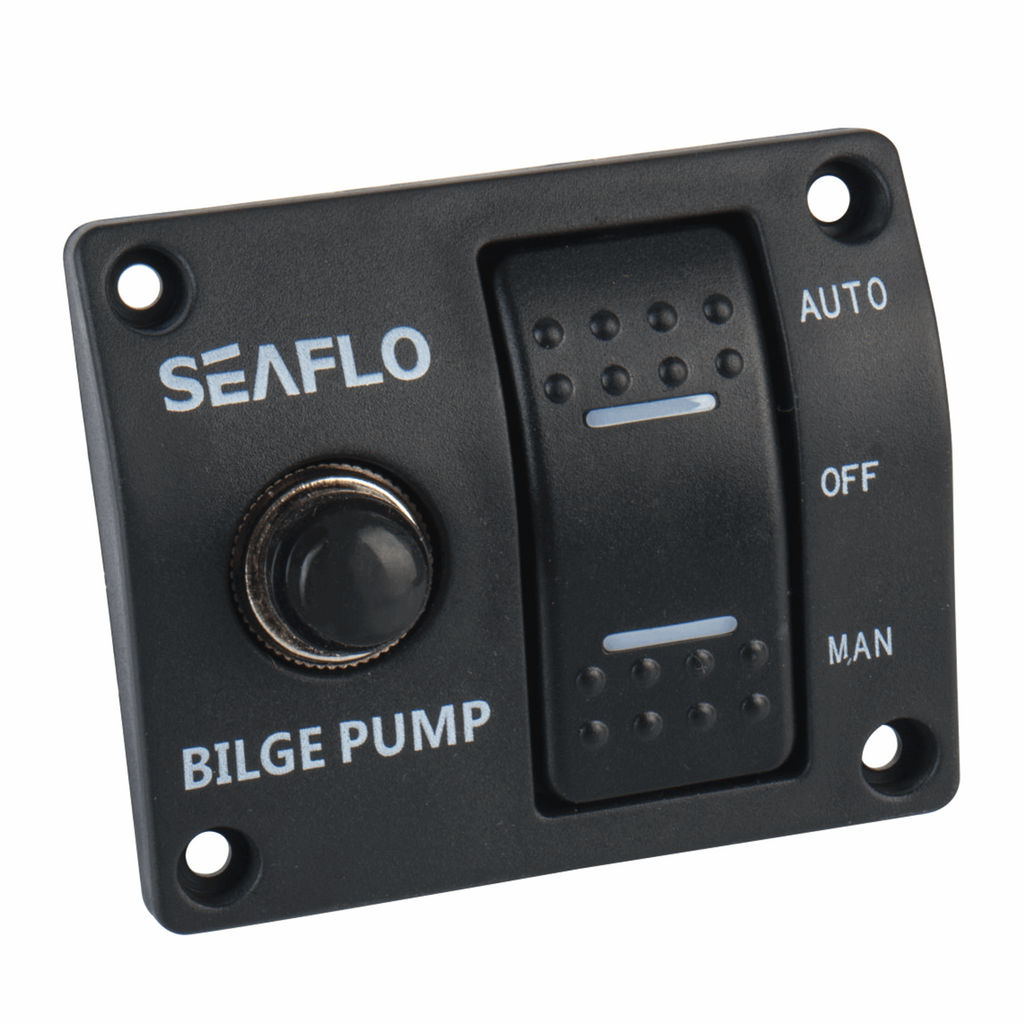 SEAFLO 3-Wege Bilgenpumpen Schalttafel (Automatisch-Aus-Manuell), Spannung 12V & 24V - Seaflo Online Shop