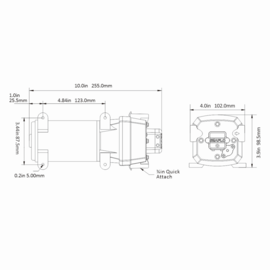 SEAFLO 4-Kammer Membranpumpe der Serie 41(LANG), 17 LPM, 2,8bar, IP20 Nur im Innenbereich  (220 Volt)