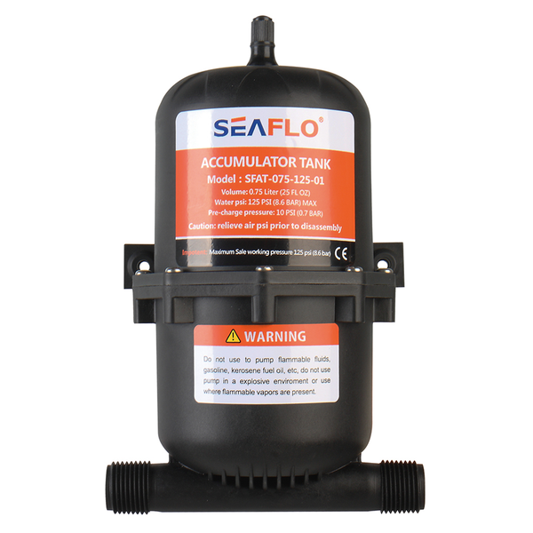 SEAFLO 0,75 Liter Druckspeicher, Vorladedruck 0.7bar, Betriebsdruck 8,6 bar - Seaflo Online Shop